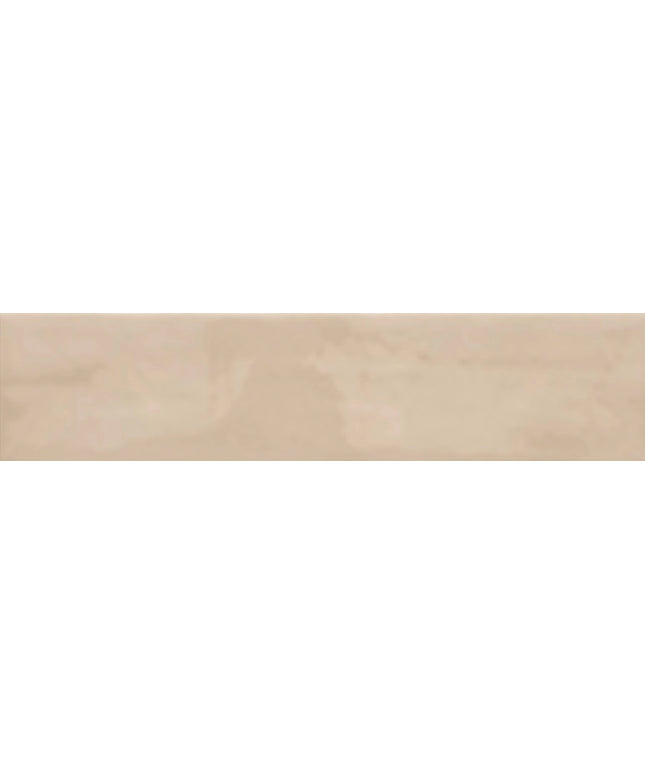 Latte beige 2x10 ceramic tile with subtle texture, ideal for backsplash or bathroom decor