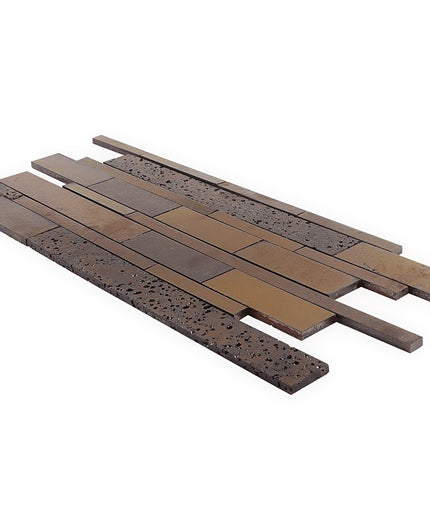 Set of wooden planks with different textures on a white background