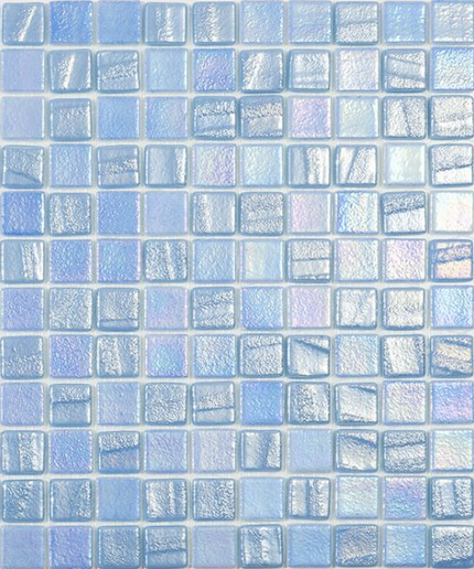 fusion squares glass mosaic tile 1x1 light blue fusion squares