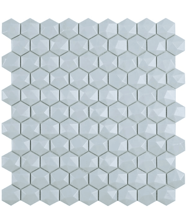 nordic 3d hexagon glass mosaic 1 4x1 4 white nordic 3d hexagon glass mosaic
