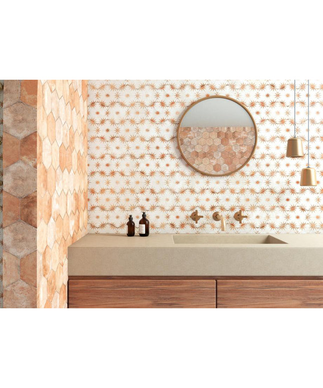 Lilya Porcelain Tile Matte Hex 8x9