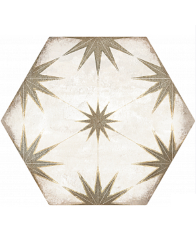 Lilya Porcelain Tile Matte Hex 8x9