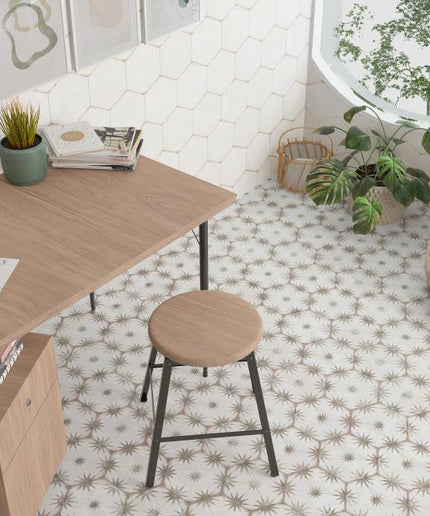 Lilya Porcelain Tile Matte Hex 8x9