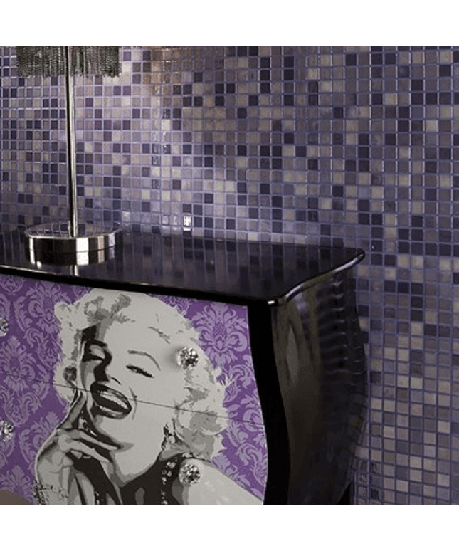 lux squares glass mosaic 1x1 