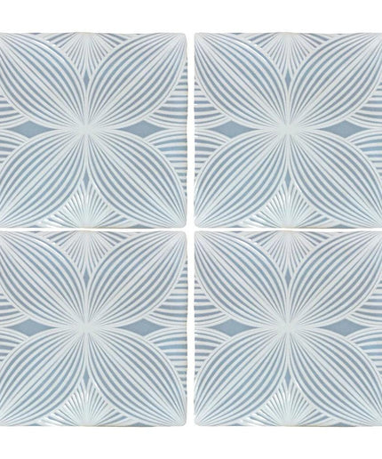 lyric blue melody decor 5x5 tile