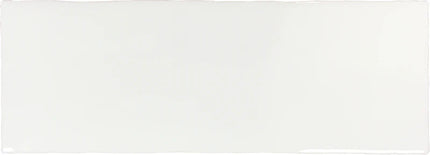 Glossy white rectangular ceramic tile, ideal for backsplash, bathroom, or shower walls