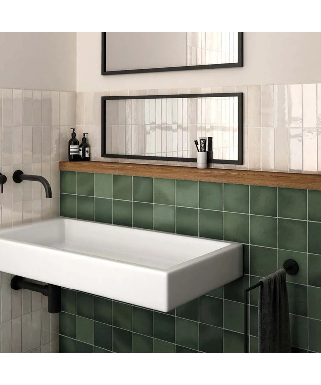kitchen backsplash tiles in green