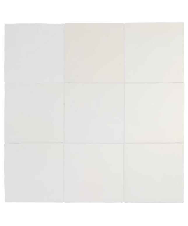 A 3x3 grid of square panels in very light neutral tones, ranging from pale blue-gray to off-white and cream, with thin gray dividing lines.