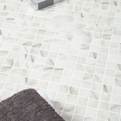 marble calacatta squares glass mosaic 1x1 Marble Calacatta 5302