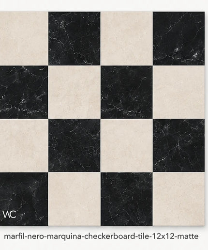 Leona Look Checkerboard Porcelain Tile 12x12