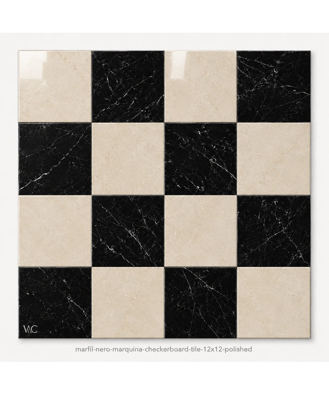 Leona Look Checkerboard Porcelain Tile 12x12
