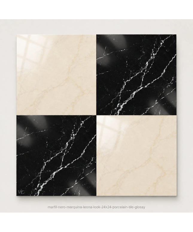 Leona Look Checkerboard Porcelain Tile 24x24