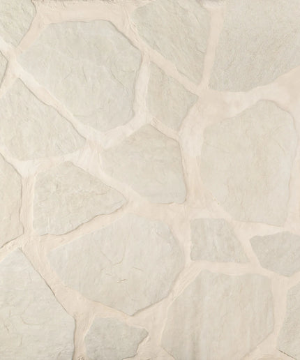 Close-up of stone-patterned tiles in neutral colors
