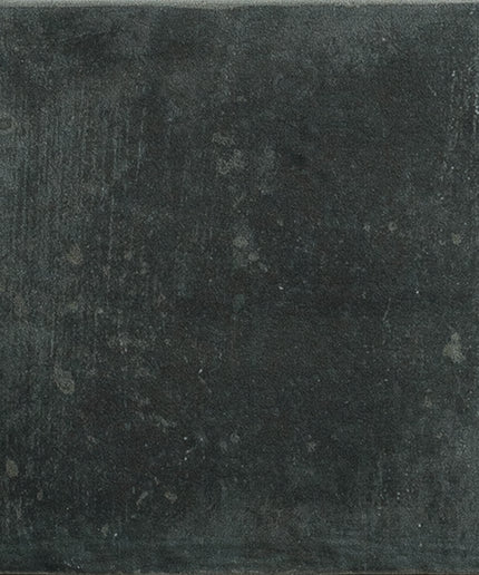 matte black square ceramic tile with subtle textured finish for floor or backsplash