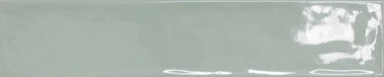 Glossy sage green 4x21 subway tile, ideal for kitchen backsplash or bathroom decor