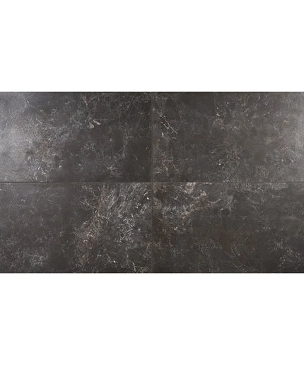 Dark gray marble tiles with a textured surface