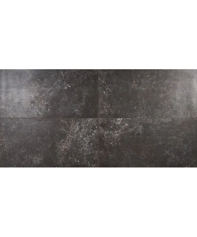 Dark gray marble tiles with a textured surface