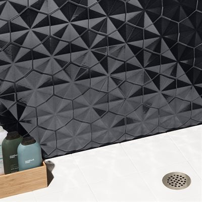 ogassian hexagon metallic glaze porcelain tile 3d 6 