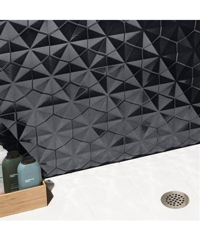 ogassian hexagon metallic glaze porcelain tile 3d 6 
