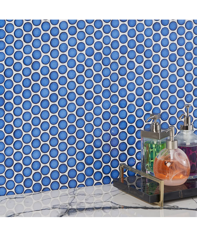 midnight-polished-penny-round-denim-mosaic-tile-walls
