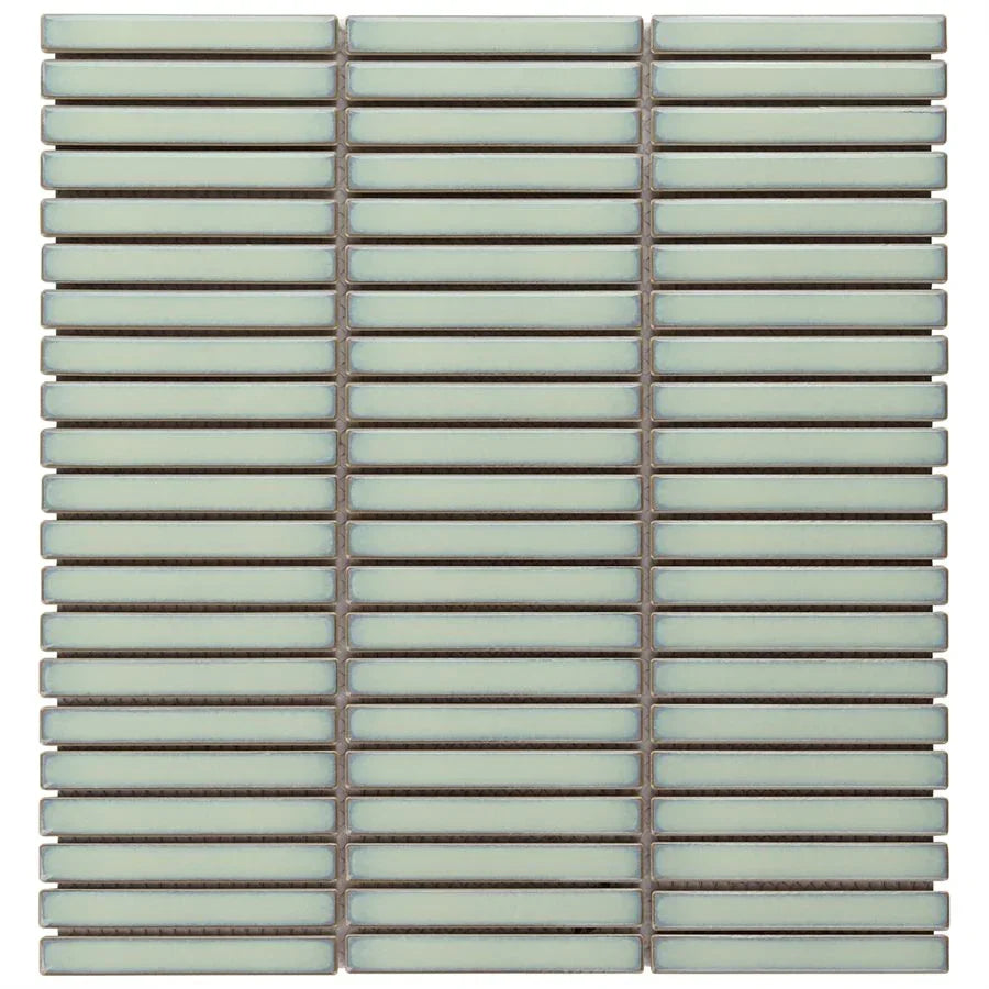 Motek Porcelain Mosaic Tile Tri Stacked 1x4 sheets