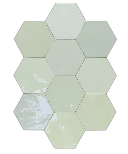 Zellige Hexagon Tile Glossy 4x5