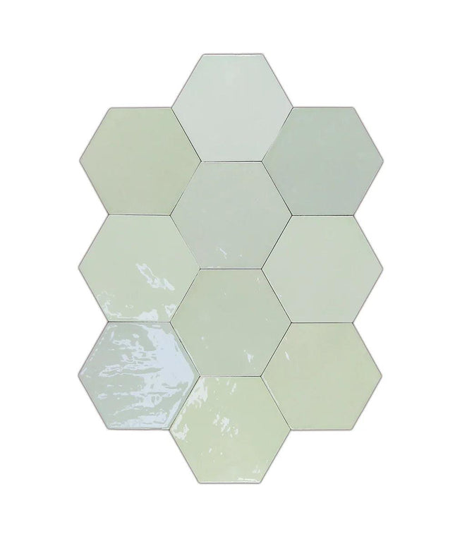 Zellige Hexagon Tile Glossy 4x5