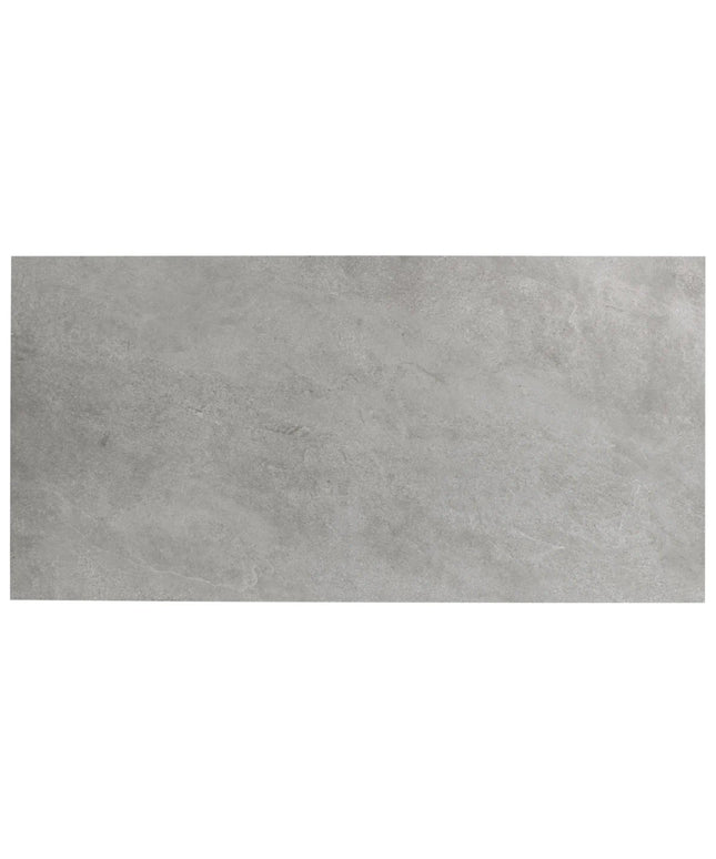 Rectangular gray tile on a white background
