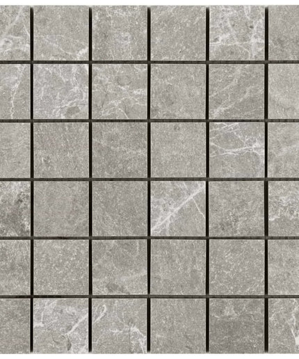 Gray mosaic tile pattern