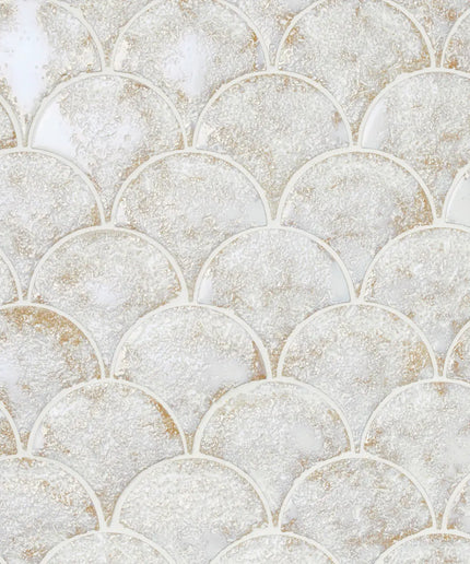 Pattern of circular tiles with a textured surface