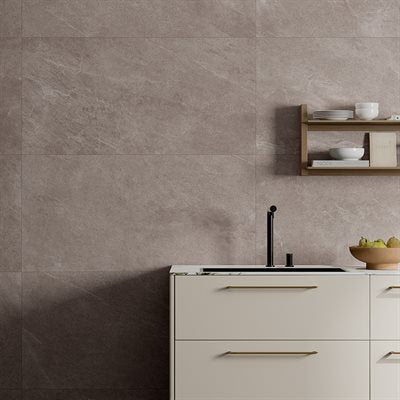 motley limestone look porcelain tile matte 12x24 Linen White