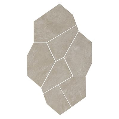 motley organic pattern limestone look porcelain mosaic tile Caramel Brown