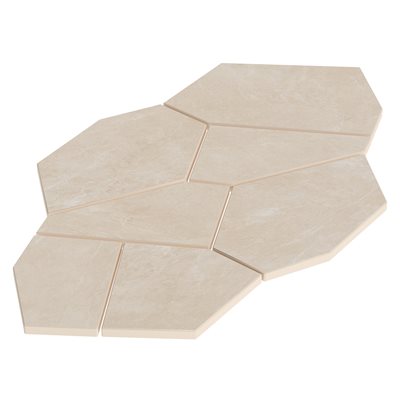 motley organic pattern limestone look porcelain mosaic tile Slate Grey