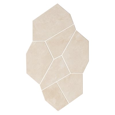 motley organic pattern limestone look porcelain mosaic tile 