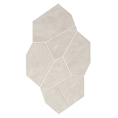 motley organic pattern limestone look porcelain mosaic tile 