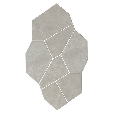 motley organic pattern limestone look porcelain mosaic tile 