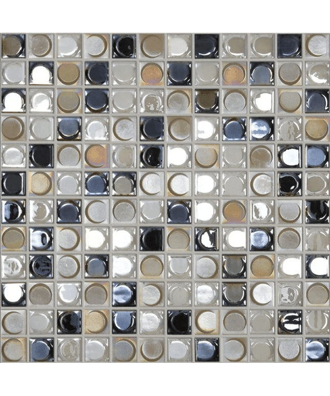 aura squares glass mosaic 1x1 