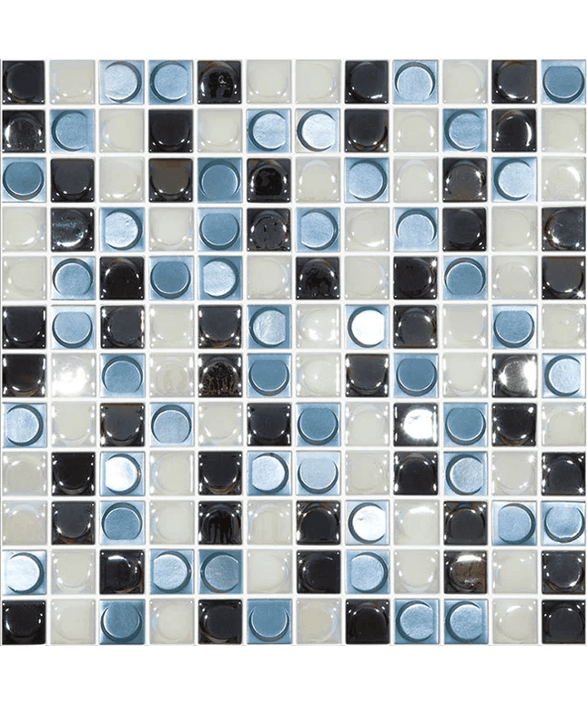 aura squares glass mosaic 1x1 