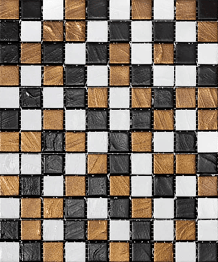 arts squares glass mosaic tile 1x1 