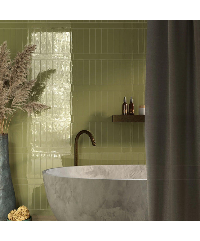muschio wall 2x10 subway tile glossy