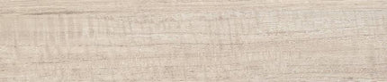 Natural wood-look porcelain tile with light beige tones and horizontal grain pattern