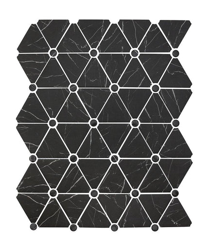 Simple Stone Glass Mosaic Triangle Tile 10x13