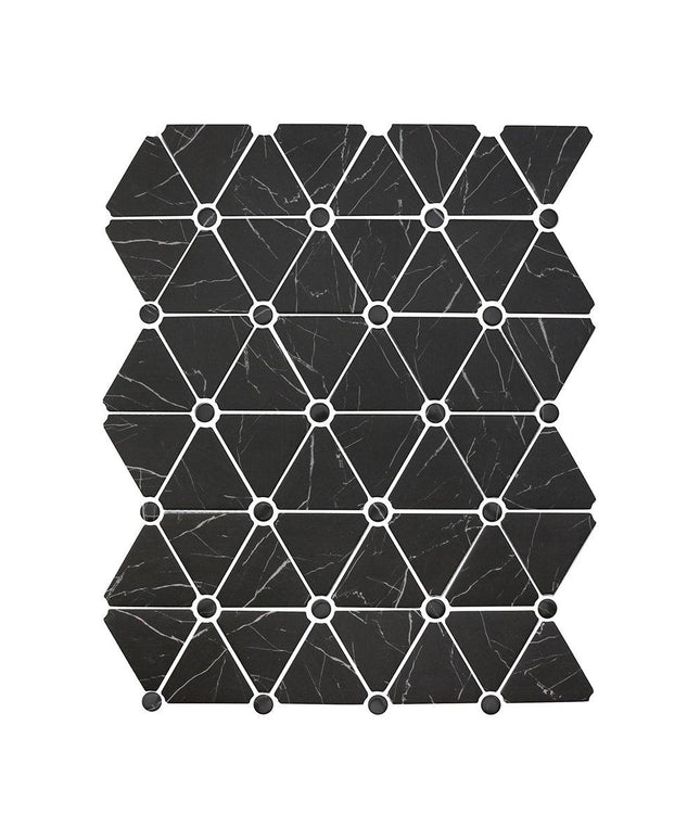 Simple Stone Glass Mosaic Triangle Tile 10x13