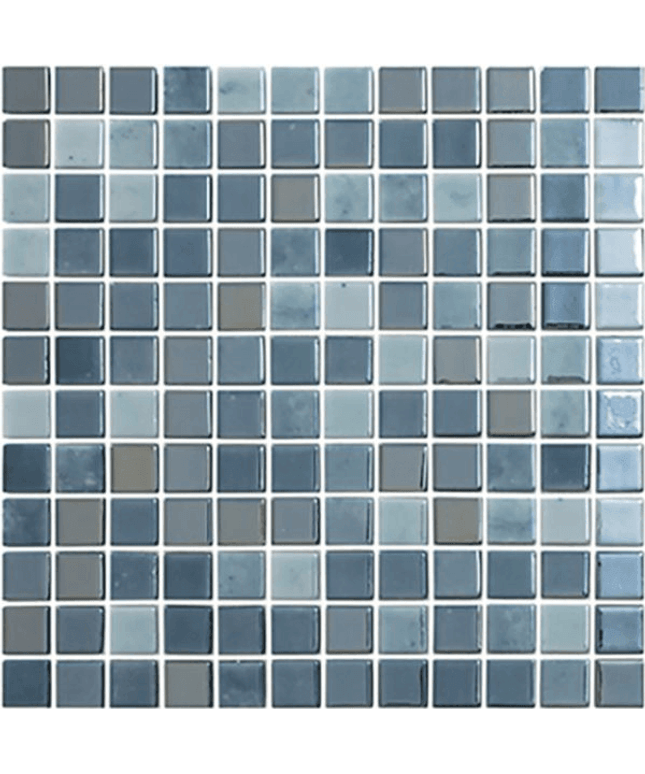 lux squares glass mosaic 1x1 night blue lux squares