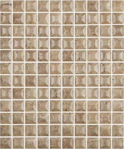 edna travertino squares glass mosaic 1x1 noce stone edna travertino squares