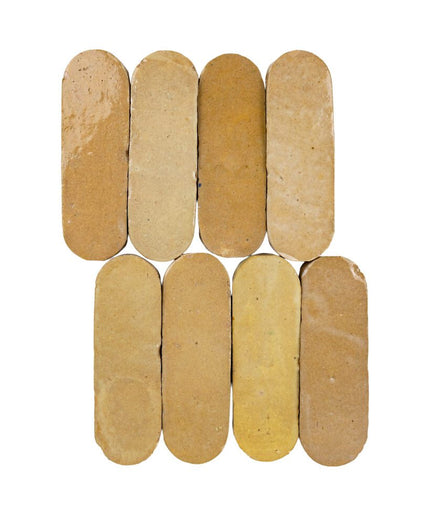 nomad sand zellige bespoke 2x6 tiles oval
