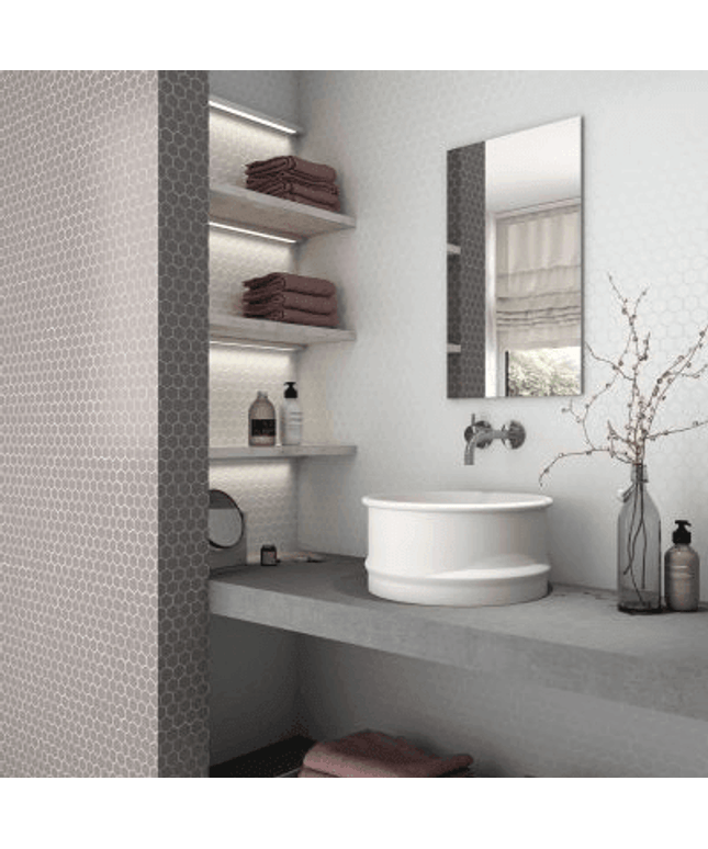 nordic hexagon glass mosaic 1 4x1 4 