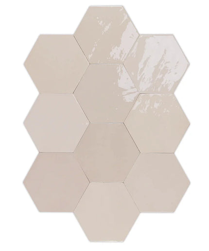 Zellige Hexagon Tile Glossy 4x5