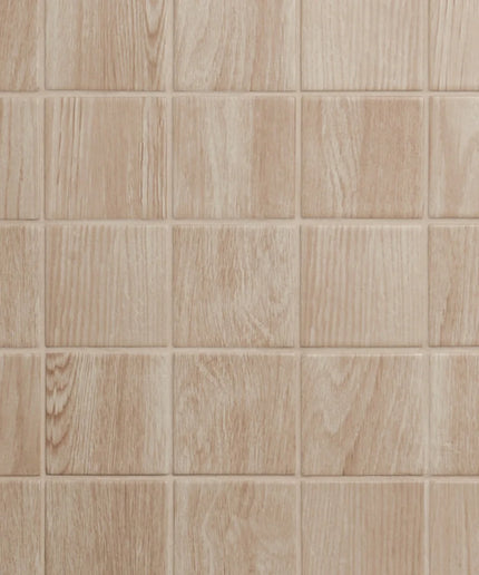 Square tiles with a wood grain pattern