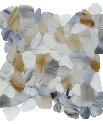 Oasis pebble frosted glass mosaic tile